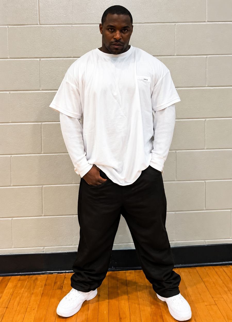 Randy D. Petty in a white shirt and black pants